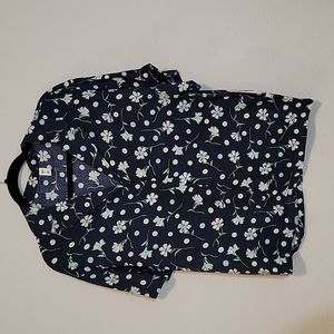 NWT- BP- Button down shirt- Size S- Blue with flower patterns